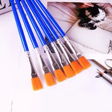 Набор кистей для рисования, 50 шт., Детские нейлоновые плоские волосы, маленькие масляные Акварельные краски, наборы для рисования, оптом для детей