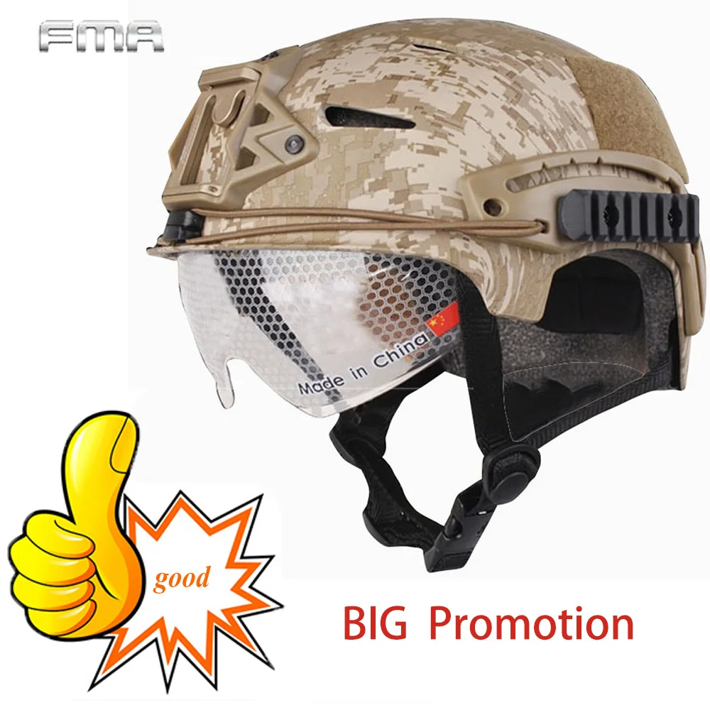 Универсальный страйкбол тактический шлем с защитными очками регулируемые Военные боевые шлемы для охоты на открытом воздухе CS игры