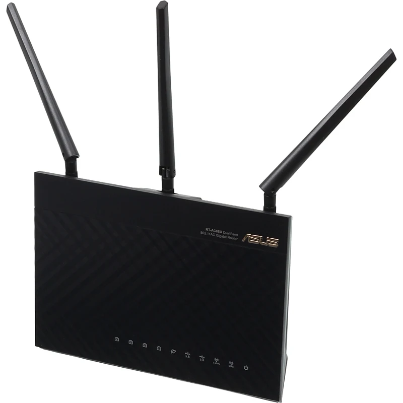 Роутер беспроводной Asus RT-AC68U AC1900 10/100/1000BASE-TX черный