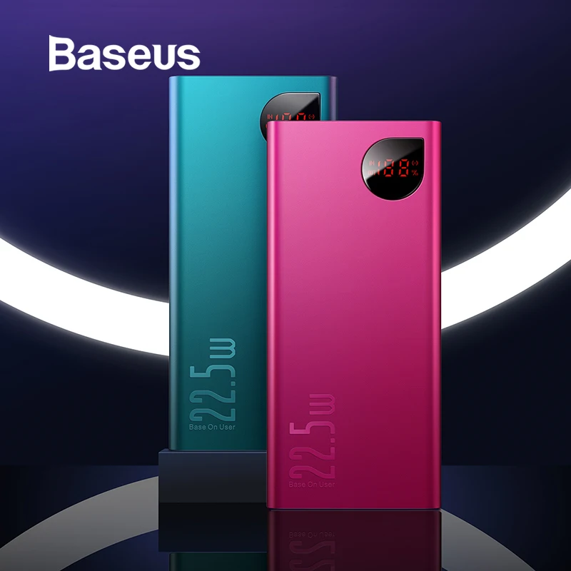 

Baseus 20000mAh Power Bank Quick Charge 3.0 PD 3.0 Fast Charging External Battery Charger for iPhone X Xs Samsung S9 S10