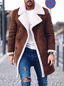 

Winter Men's Long Coats 2020 Casual Straight Mid-Length Long Sleeve Men's Coat Overcoats Tops Thicken Male Street Style Jackets