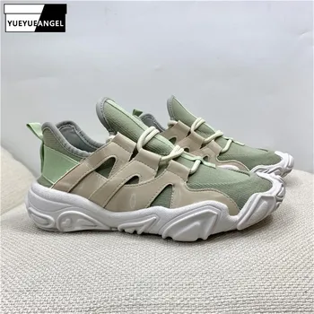 

Brand Designer Women Patchwork Sneakers Breathable Platform Jogger Trainers Shoes Casual Ladies Outside Streetwear Slip On Shoes