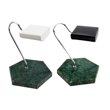 

Marble Watch Stand PU Leather Watch Display Stand New Watch Stand Storage Rack Green Base Tray