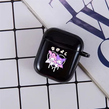 

Kuromi Cute Fluorescence Color Case Soft Silicone TPU Earphone Cover for Airpods 2 1 Bluetooth Earphone Charging Box Cover