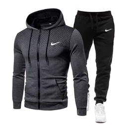Fatos de treino para homem, conjuntos de fatos masculinos, casaco de inverno outono, roupas de homem, fatos de calças com capuz, streetwear hio hop, roupa de moda esportiva