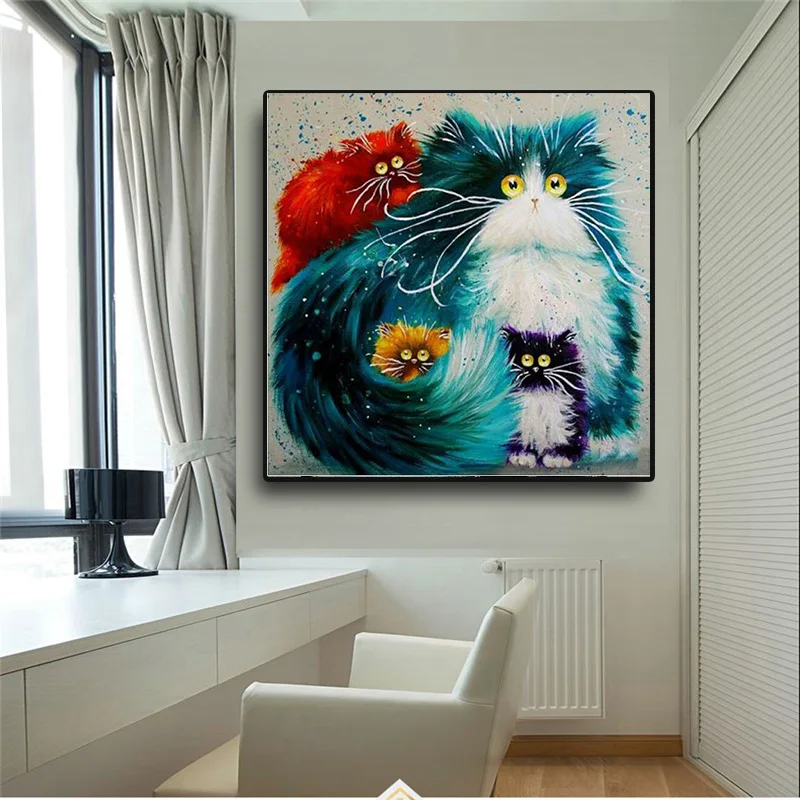 Miaodu Cartoon Diy Diamond Paintings Garfield Painting Cross Stitch Msaic Home Decoration Embroidery Handmade Arts Craft | Дом и сад