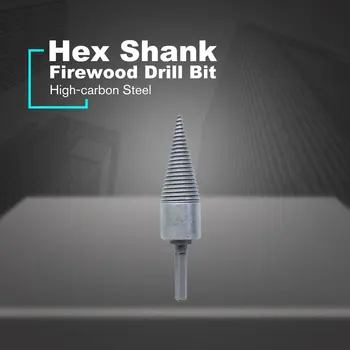 

Firewood Drill Bit Log Splitter Machine Carbon Steel Drill Bit Screw Cone Round/Hex Shank Rhinestone Drill Bit