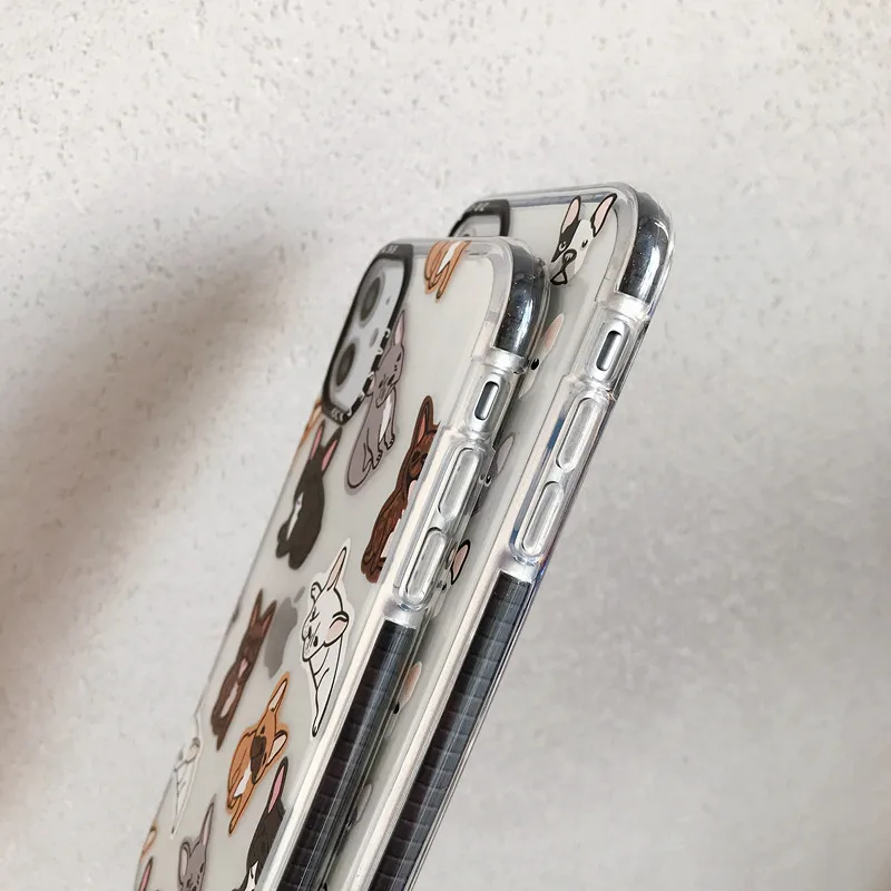 Модный чехол для телефона с изображением бульдога iPhone 7 8 Plus мультяшной собакой 11