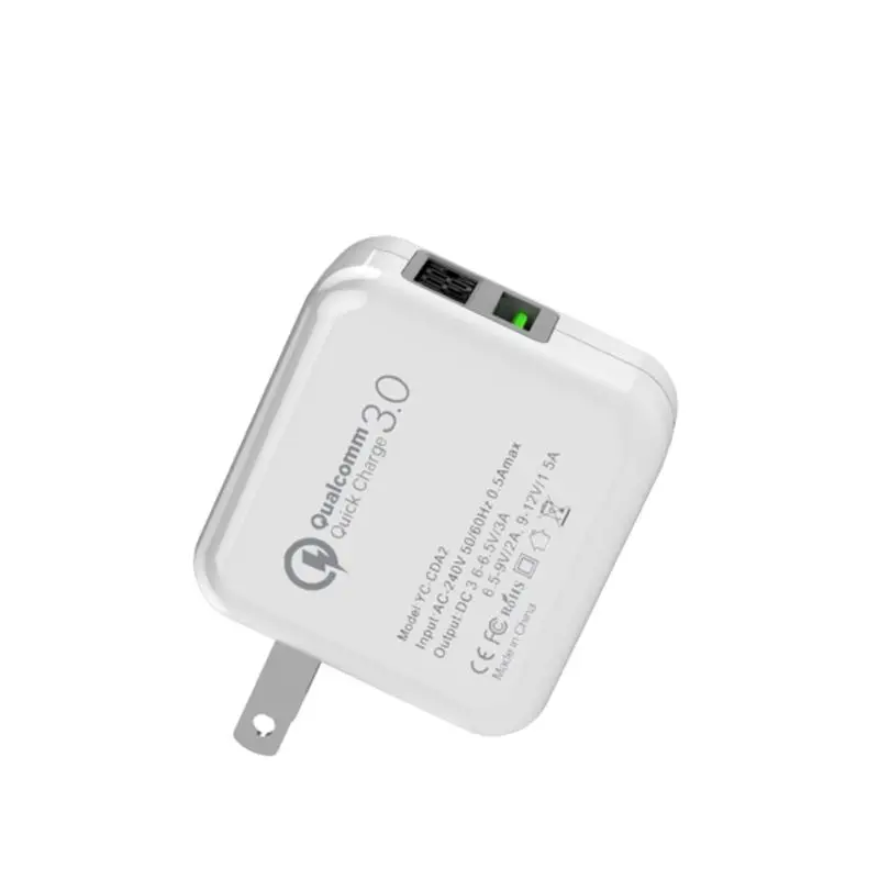 США ЕС 18 Вт Быстрая зарядка 3,0 USB быстрое зарядное устройство умный Дисплей для мобильного телефона планшета B0KF
