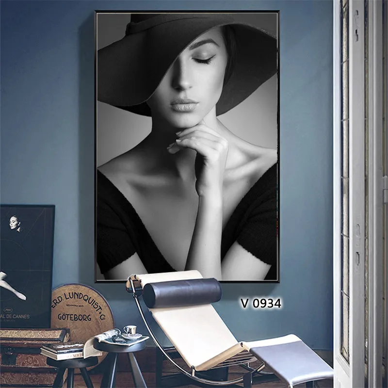 Холст painitng женское лицо bilder laminas decorativas pared cuadros nordicas художественное украшение для