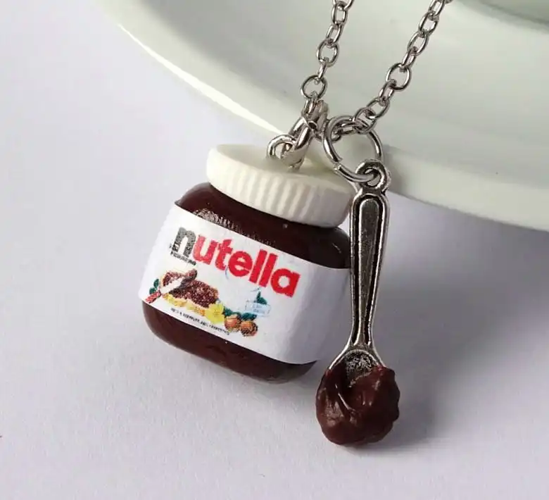 Nutella подвески-ювелирные украшения в виде еды-забавные подарки-ожерелье с едой