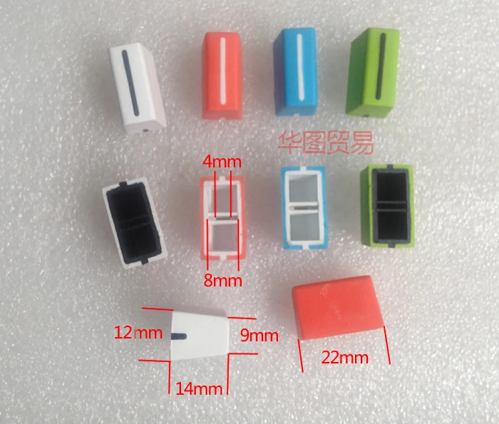 4pcs for RANE TTM-54 56 57 61 62 68 vertical potentiometer faders knobs caps / horizontal Push fader knob cap soft knob cap