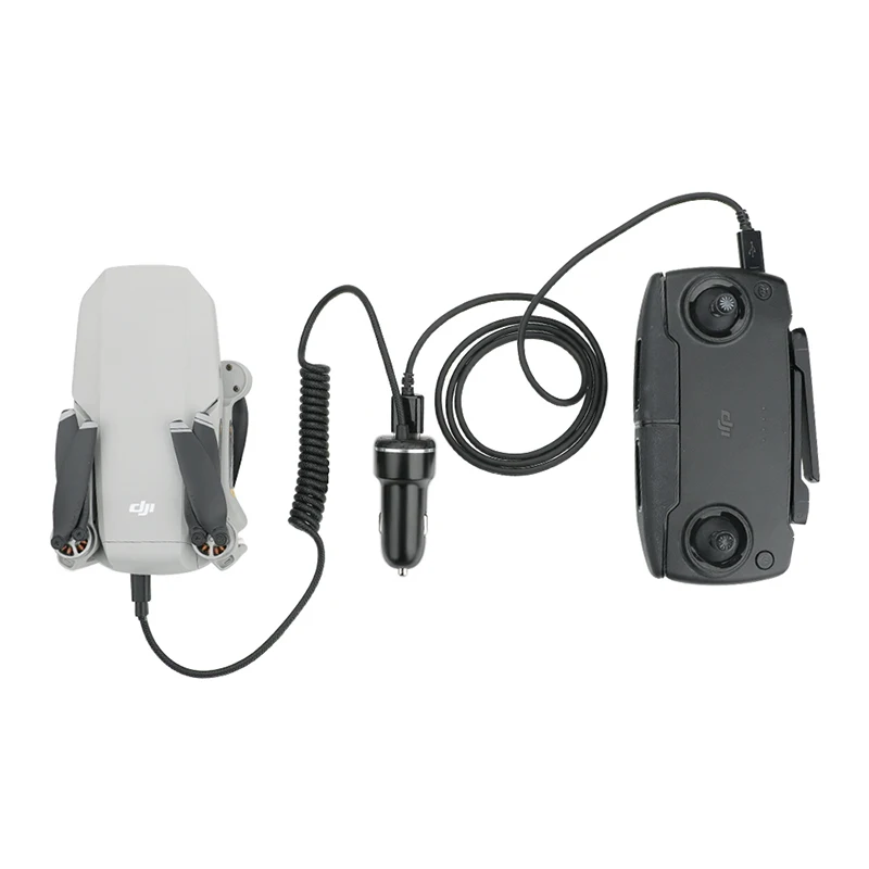 Hot Sale EJK car charger Battery remote control charging USB port charger for dji mavic mini drone Accessories 