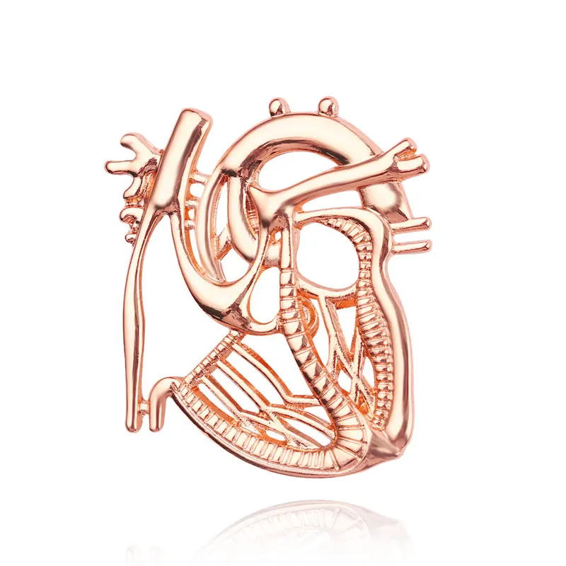 Blood vessel Золотые, серебряные, розовые, золотые медицинские броши, эмалированная булавка для мужчин и женщин, подарки, куртки, значок на воротник, нагрудные булавки, кнопка, сумка, ювелирное изделие, аксессуары - Окраска металла: Blood vessel