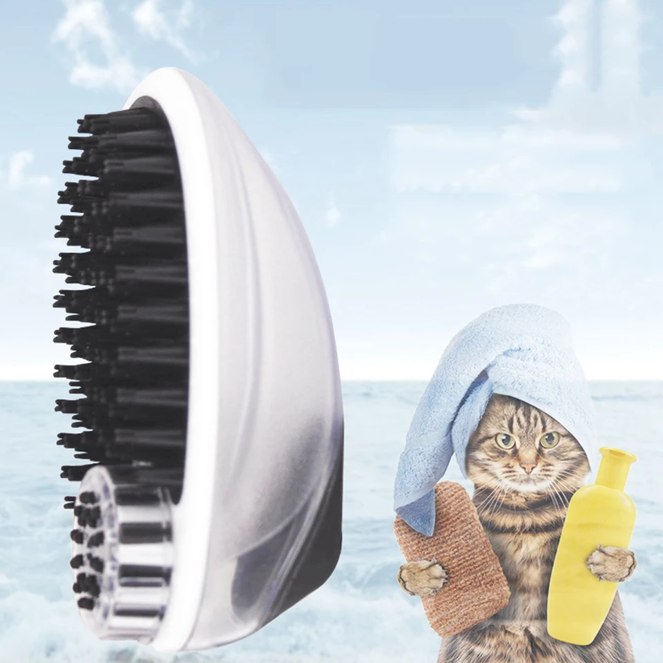Pet Bathing Tool Dog Bath Brush Rubber Grooming Brush Pet Shampoo Brush
