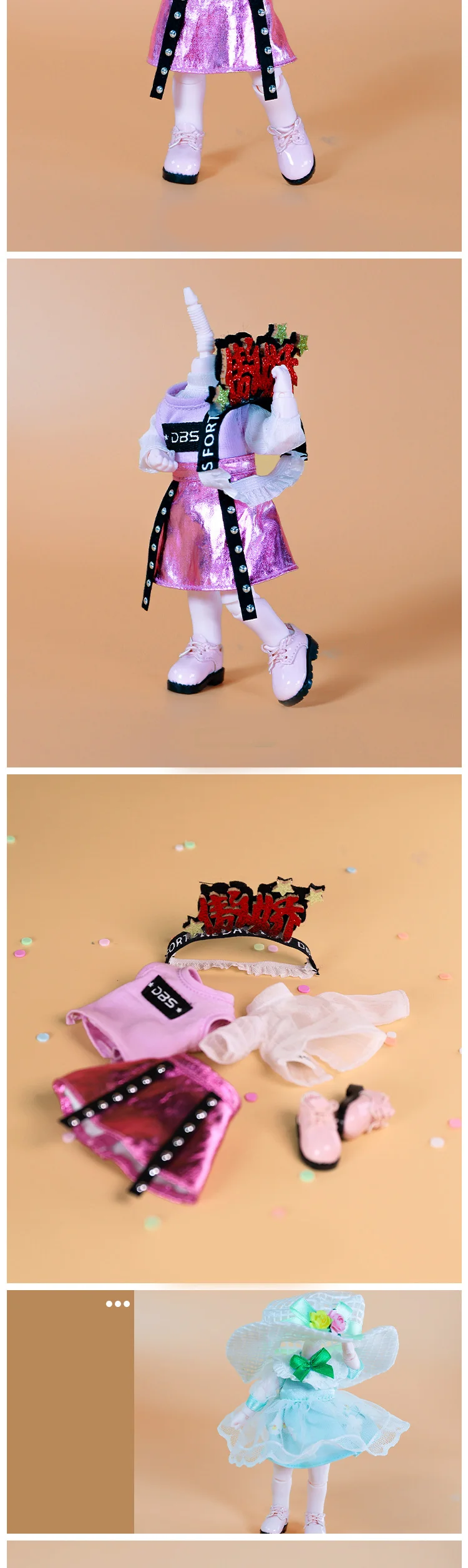 Outfit for 1/8 BJD Pocket doll and Middie Blyth clothes including shoes suit for 16cm doll