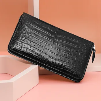 

Men's Long Pattern Wallet Mass Zipper Handbag