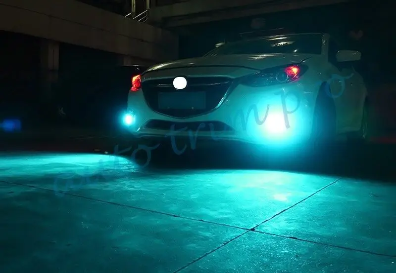  Vehicle Foglight Fog Light Driving Lamp Projector Lens LED Bulb Trim Fit For H11 H8 45SMD Ice Blue  - 4000225778255