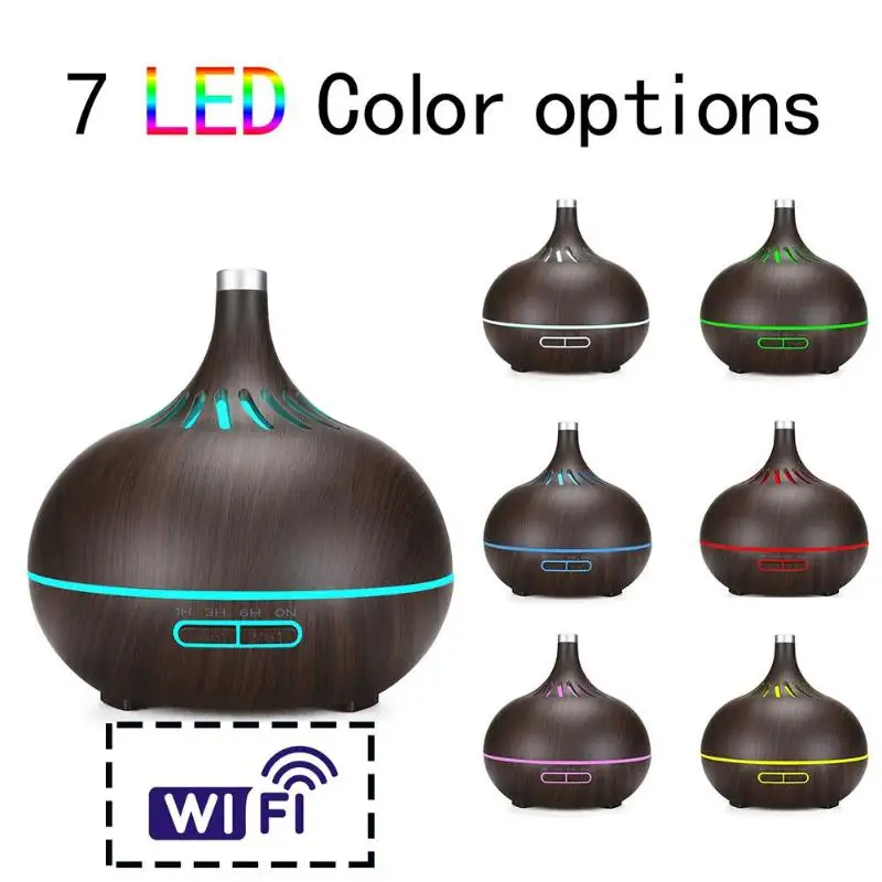 

400ml 2h/4h Timing WiFi Ultrasonic Aroma Diffuser Air Humidifier w/LED Lamp