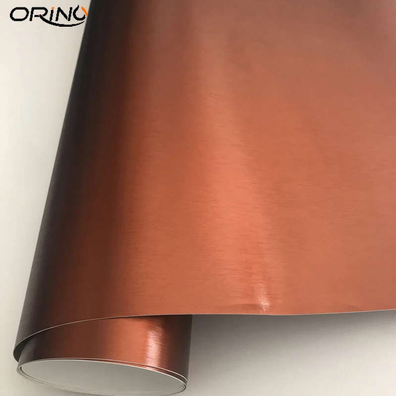 Brown Brushed Metallic Vinyl Wrap Sticker-2