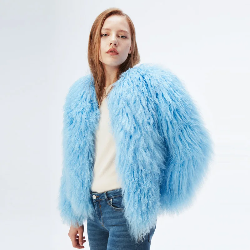 ETHEL ANDERSON Real Lamb Fur Mongolia Sheep Fur