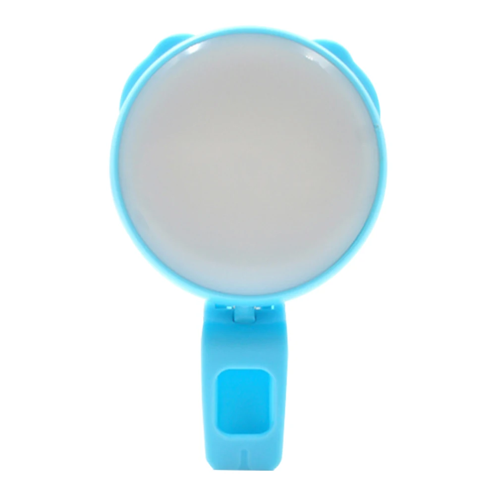 Держатель для мобильного телефона с креплением на 360 вращающееся кольцо для зарядки через usb портативная камера для фотосъемки селфи светильник со светодиодной вспышкой - Цвет: Синий