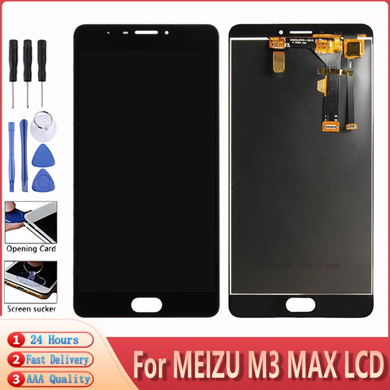 6 0 &quotоригинальный для MEIZU M3 MAX ЖК-дисплей сенсорный экран AAA Качество дигитайзер в