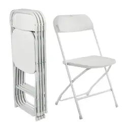 Открытый или закрытый 5 шт./компл. Портативный Пластиковые складные стулья классический чистый белый открытый стул гуманное лечение