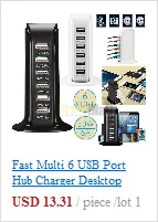 Fast Multi 6 USB Port Hub Charger Desktop Quick Charging Dock Station Home Multiple Travel Adapter Wall Socket US AU EU UK Plugs 5v 1a usb