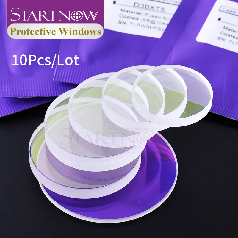 Startnow 레이저 보호 광섬유 렌즈, 레이툴 프레시텍 커팅 헤드, 28x4 30x5 37x7 1064nm, 10 개, 인기 판매