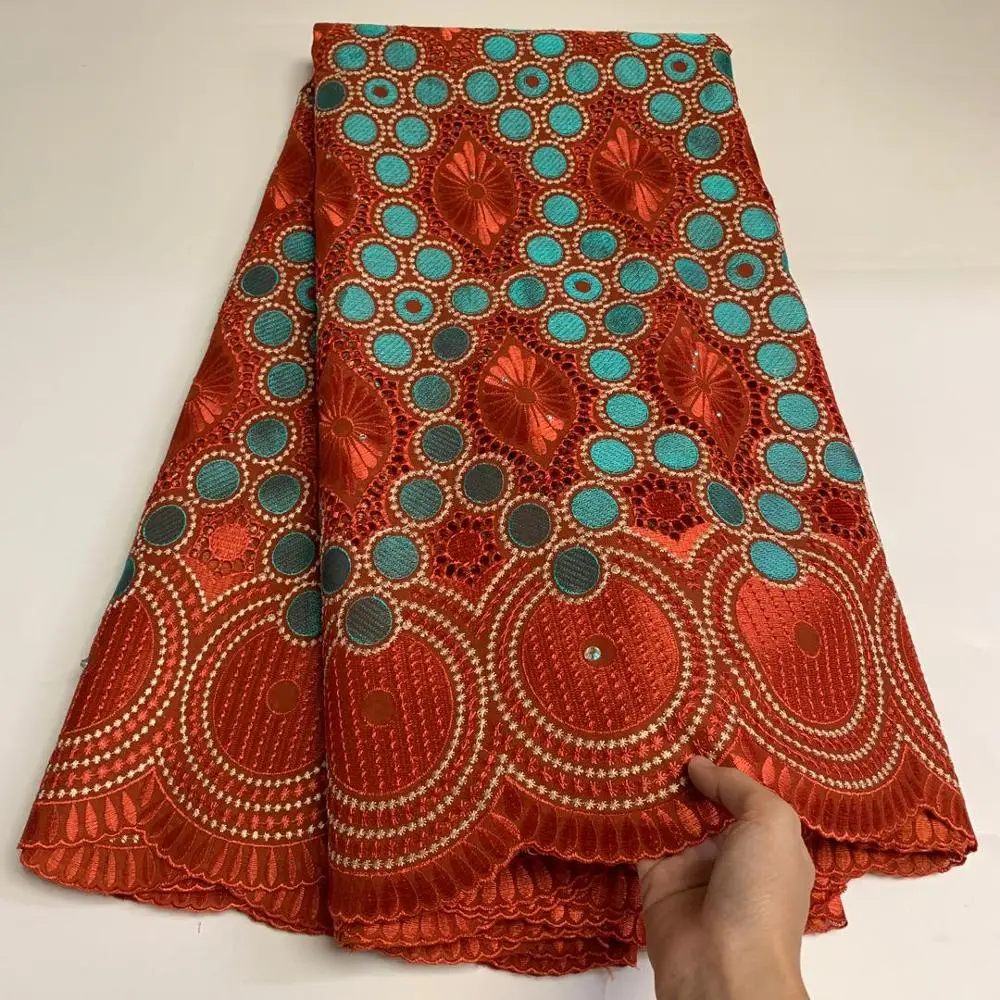 Высокое качество швейцарские кружева с камнями ушко отверстия в нигерийском