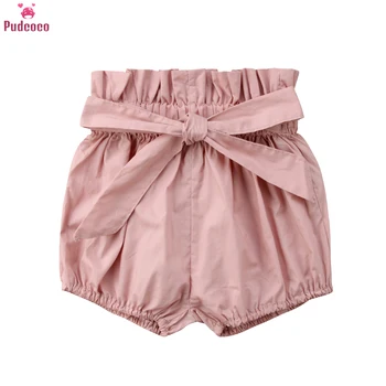 

5 Colors Summer Toddler Newborn Baby Girls Boys Casual Shorts High Elastic Waist Plaid Floral Printed PP Pants
