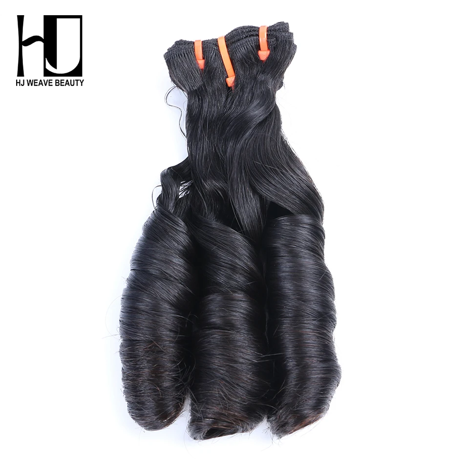 HJ Weave beauty 12A Funmi двойные нарисованные бразильские волосы, волнистые пряди, весенние кудрявые необработанные человеческие волосы, натуральный цвет