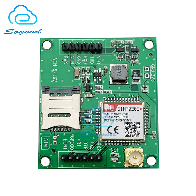 SIMCOM SIM7020E макетная плата SIM7020 коммутационная M2M B1/B3/B5/B8/B20/B28 SMT LTE NB IoT модуль
