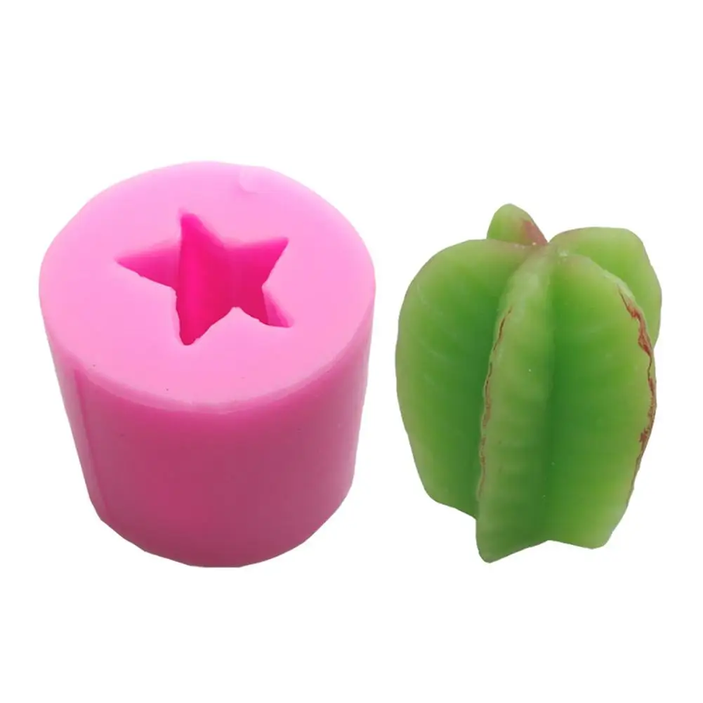 Carambola форма свечи силиконовая для помадки мыло 3D торта Конфета шоколадное