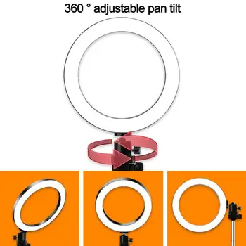 

10" Selfie Desktop Ring Light Stand Phone Holder Remote Control for Live Makeup