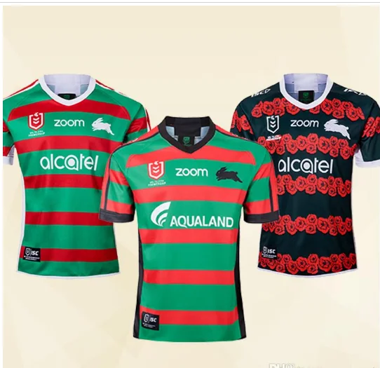 Одежда высшего качества 19 20 Южная Сиднея Rabbitohs регби майки домашние 19 20 Кролик футболка для регби Толстовка S-3XL