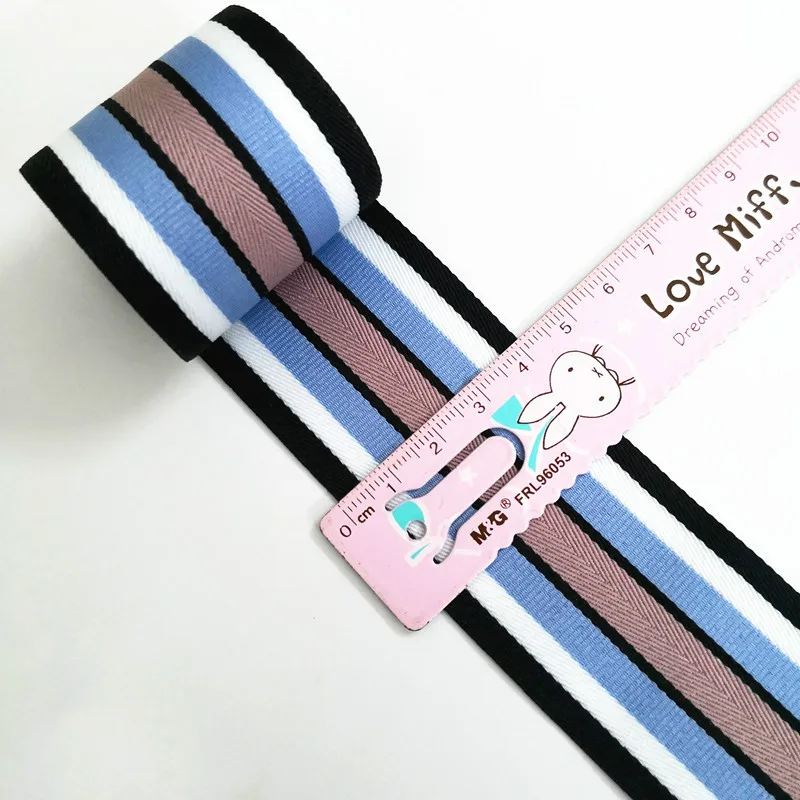 40mm Stripe Ribbons Handmade Tape Satin Ribbon for Diy Hat Shoes Belt Sewing Clothing Hair Bow Sewing Accessories 1 Meter/lot