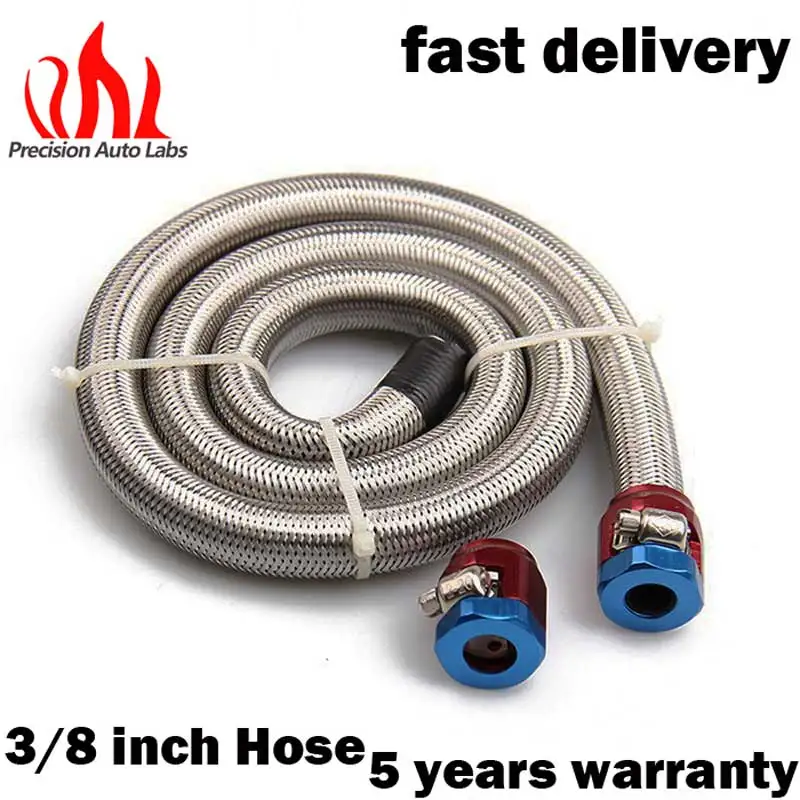 Плетеный шланг для подачи топлива и газа из нержавеющей стали с двумя зажимами |