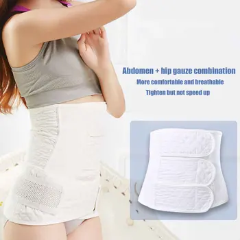 

2pcs/set Binder Girdle Cotton Blend Abdomen Belly Band Shapewear Postpartum Recovery C Section Support Pregnancy Maternity Waist