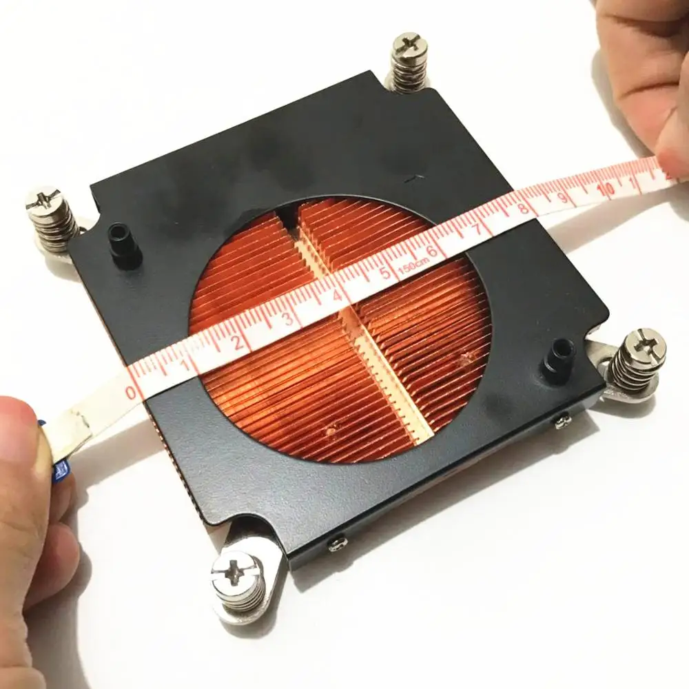 Радиатор ЦП 1U 2U из чистой меди радиатор для компьютера 80x80
