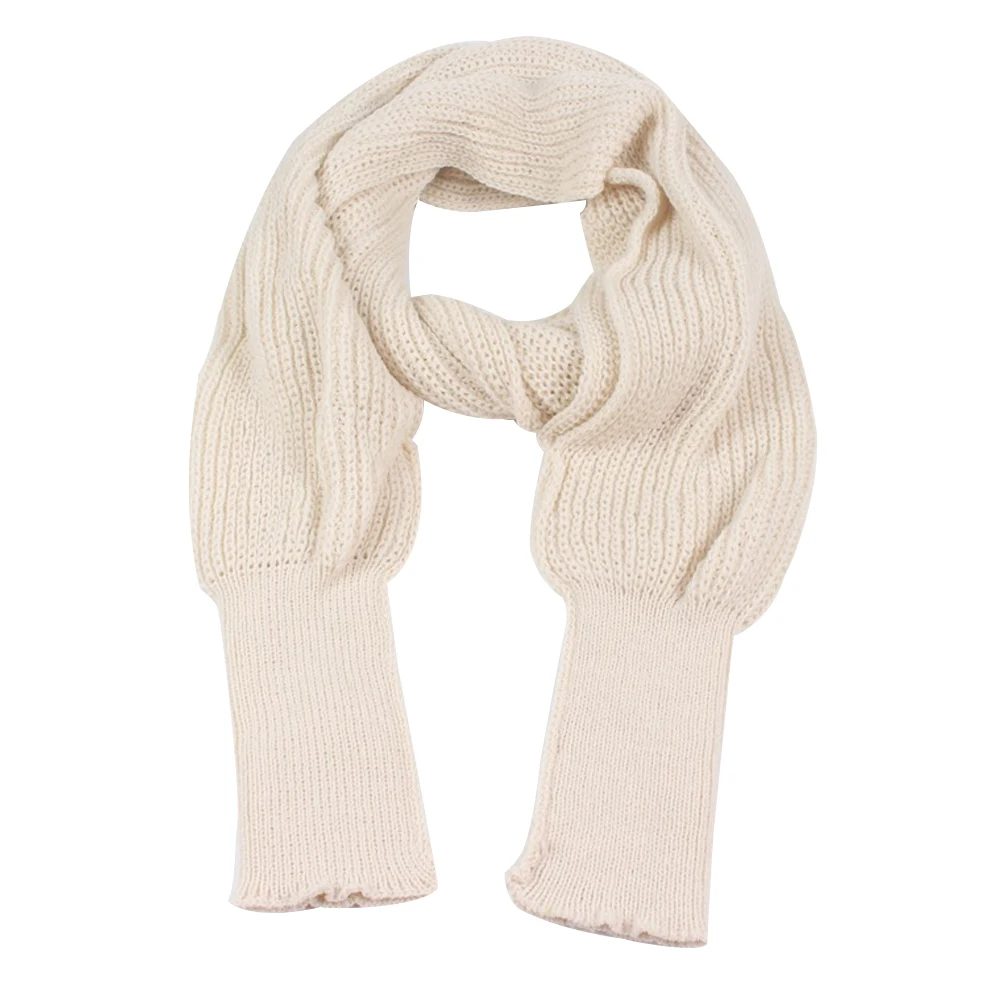 Sciarpa invernale calda lavorata a maglia con maniche – Moda Sciarpa lavorata a maglia Loop per uomo e donna – Maglione multifunzionale Top Wrap Shawl Cape