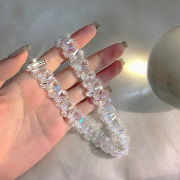 

Luxury Crystal Choker Necklace Women 2020 New Jewelry Shinning Handmade Weaved Collares