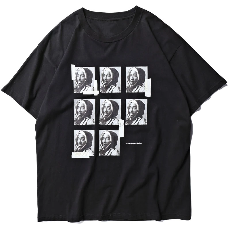

GONTHWID 2PAC Tupac Amaru Shakur Tshirts Streetwear Mens Hip Hop Rapper Tops Tees Hipster Casual Short Sleeve T Shirts Male