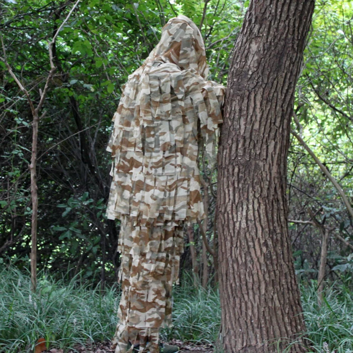 

Strip Army Camouflage Clothes Unisex Ghillie Suits Tactical Sniper Jungle Desert Camo Clothing Hunting Outfit
