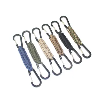 

EDC Climb Keychain Tactical Outdoor Survival Tool Carabiner Hook Parachute Cord Climbing Accessories