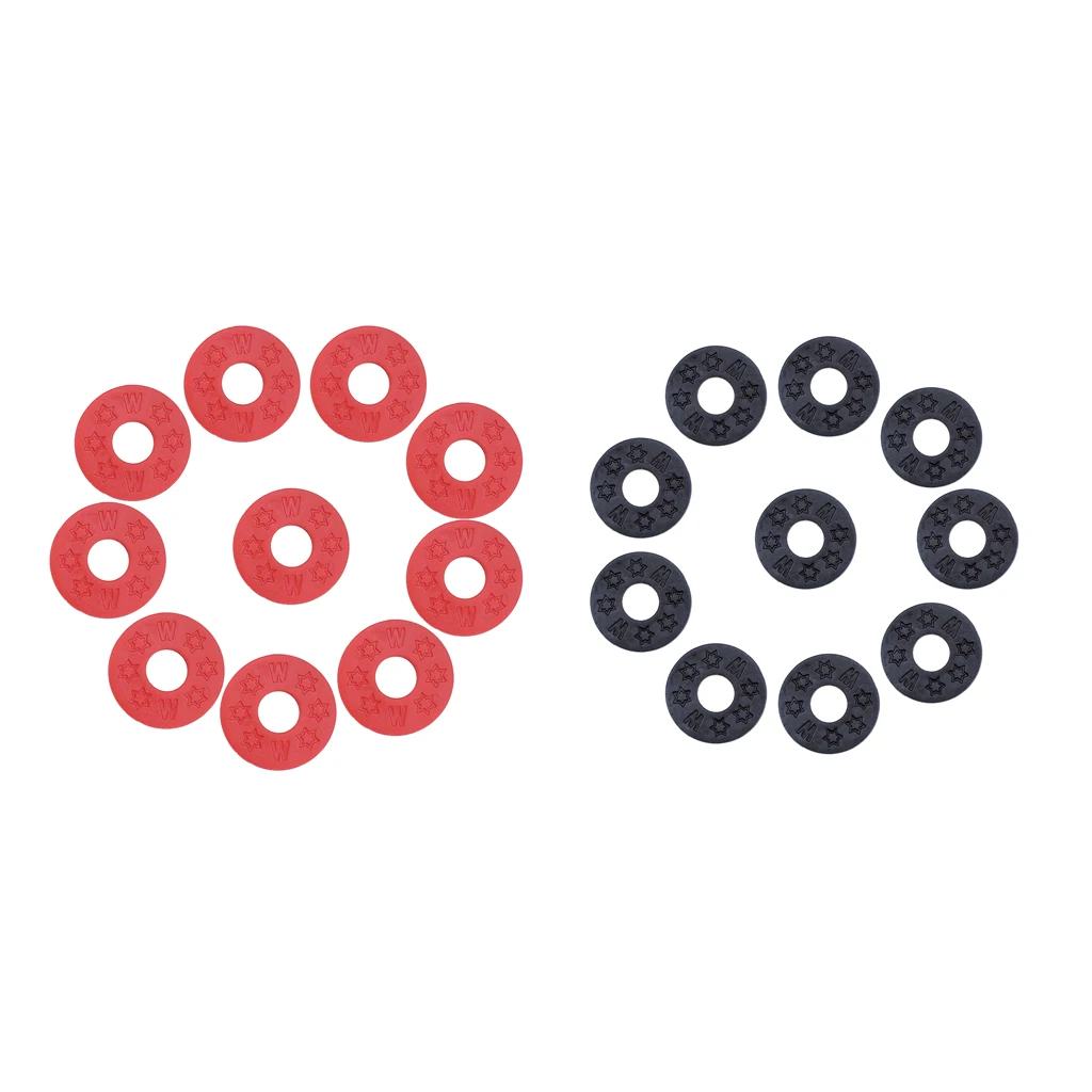 20 Pieces Guitar Strap Block Rubber Safety Strap Lock Washer Gasket