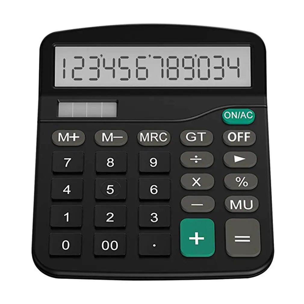 Офис финансы калькулятор youchuan silicone Пластик Солнечный компьютер Бизнес финансы калькулятор 12-разрядный Настольный калькулятор для офиса