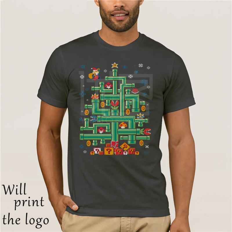 Babbo natale Mario! T-shirt Da Uomo di Natale Albero Di Natale T Shirt Idraulico Magliette e camicette 80 s Gioco Maglietta Babbo natale Mario! T-shirt Da Uomo di Natale Albero Di Natale T Shirt Idraulico Magliette e camicette 80 s Gioco Maglietta
