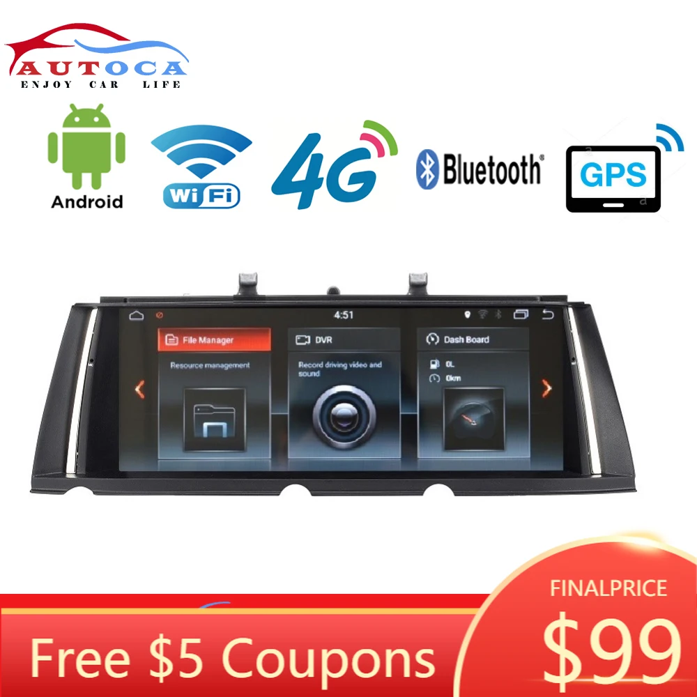 Автомобильная Мультимедийная система плеер на Android 10 с экраном 2 дюйма GPS для BMW 7